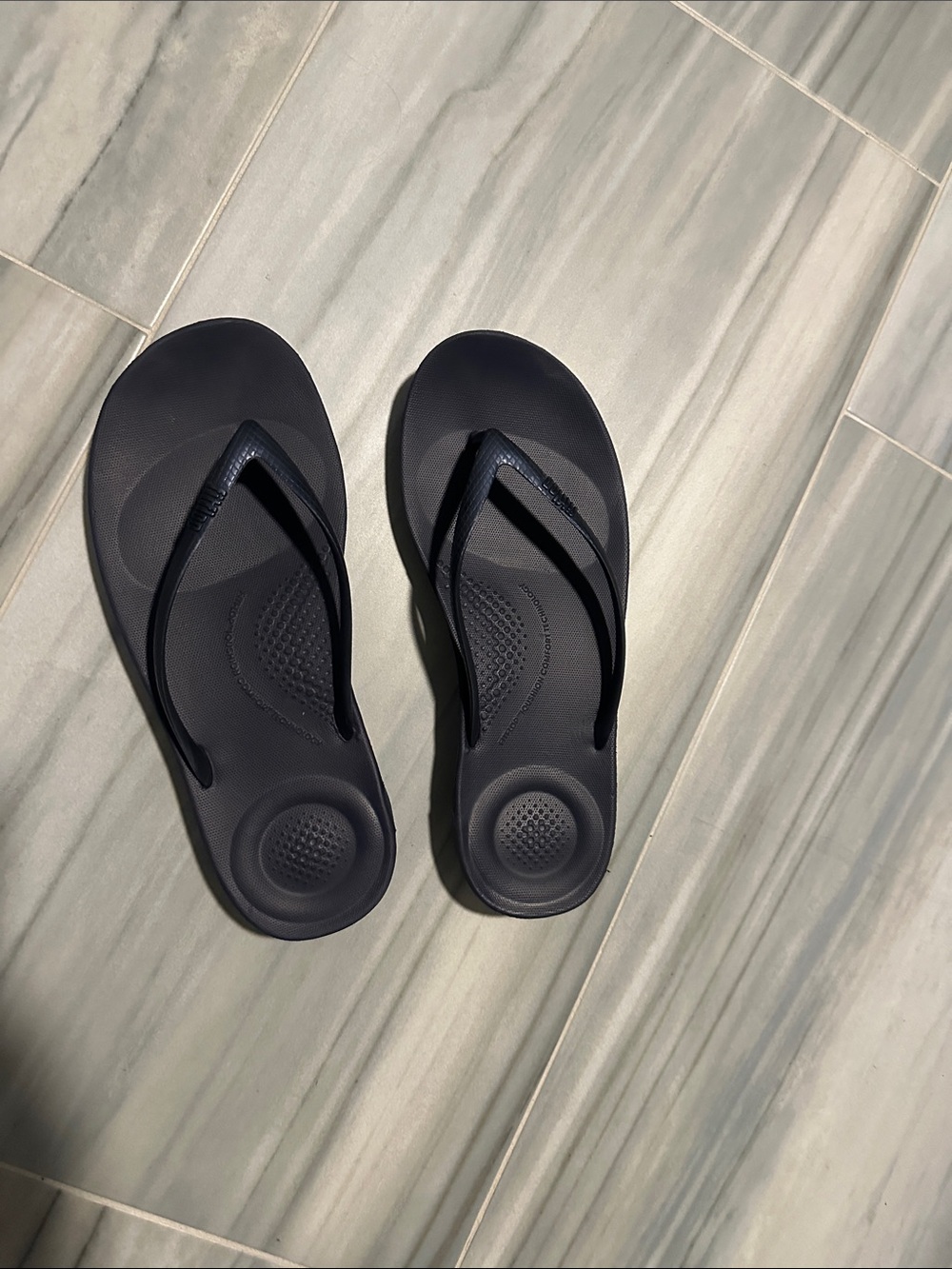 Fitflop Navy Blue Cushioned Flip Flops